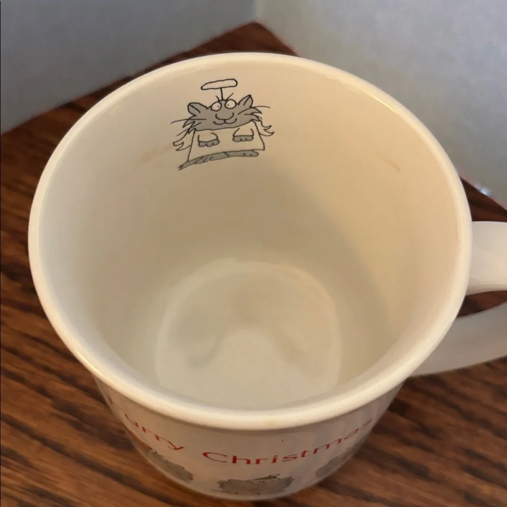 Vintage Sandra Boynton “Furry Christmas” Santa Cat Angel Cat Mug
